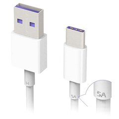 Huawei HL1289 Alkuperäinen Type-C Datakaapeli USB 3.1 valkoinen hinta ja tiedot | Puhelinkaapelit | hobbyhall.fi