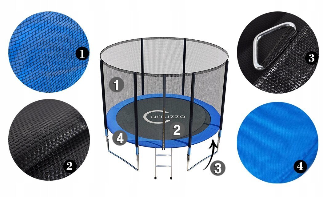 Carruzzo Eco L25S - trampoliini. Koko : 305 cm. hinta ja tiedot | Trampoliinit | hobbyhall.fi
