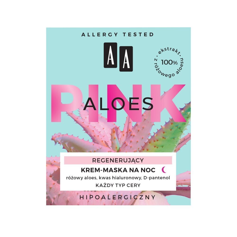Yövoide-naamio AA Pink Aloes 50 ml hinta ja tiedot | Kasvovoiteet | hobbyhall.fi