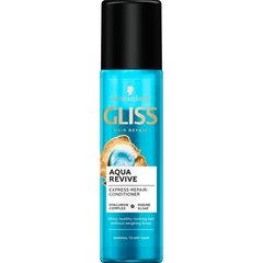 Spray hoitoaine normaaleille ja kuiville hiuksille Gliss Aqua Revive Express Repair 200 ml hinta ja tiedot | Schwarzkopf Hajuvedet ja kosmetiikka | hobbyhall.fi