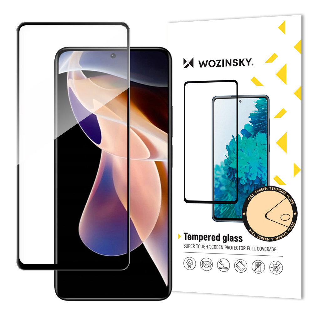 Wozinsky erittäin kova koko liima karkaistu lasi koko näyttö kehyskoteloystävällisellä xiaomi redmi note 11 pro + / 11 pro musta hinta ja tiedot | Näytönsuojakalvot ja -lasit | hobbyhall.fi