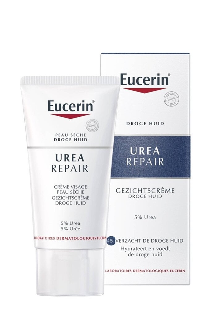 Kosteuttava ja palauttava kasvovoide Eucerin Urea Repair 50 ml hinta ja tiedot | Kasvovoiteet | hobbyhall.fi