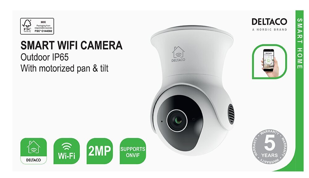 Wi-Fi-kamera Deltaco Smart Home SH-IPC08 hinta ja tiedot | Valvontakamerat | hobbyhall.fi