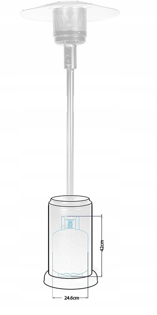 AmazonBasics ulkoinen kaasulämmitin, 226 cm, 13,5 kW hinta ja tiedot | Lämmittimet | hobbyhall.fi