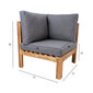 Modulaarinen sohva FINLAY kulma 71x71xH70cm, akaasia hinta ja tiedot | Puutarhatuolit | hobbyhall.fi