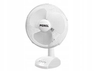 Pöytätuuletin Perel 30 cm 40W, valkoinen hinta ja tiedot | Tuulettimet | hobbyhall.fi