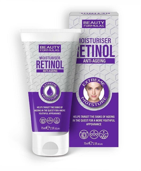 Kosteuttava kasvovoide Beauty Formulas Retinol Anti-Aging, 75 ml hinta ja tiedot | Kasvovoiteet | hobbyhall.fi