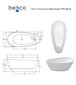 Bath Besco Goya A-Line 170 kromatulla sifonipinnoitteella hinta ja tiedot | Kylpyammeet | hobbyhall.fi