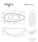 Bath Besco Assos S-Line 160, napsauta ja napsauta Chrome hinta ja tiedot | Kylpyammeet | hobbyhall.fi