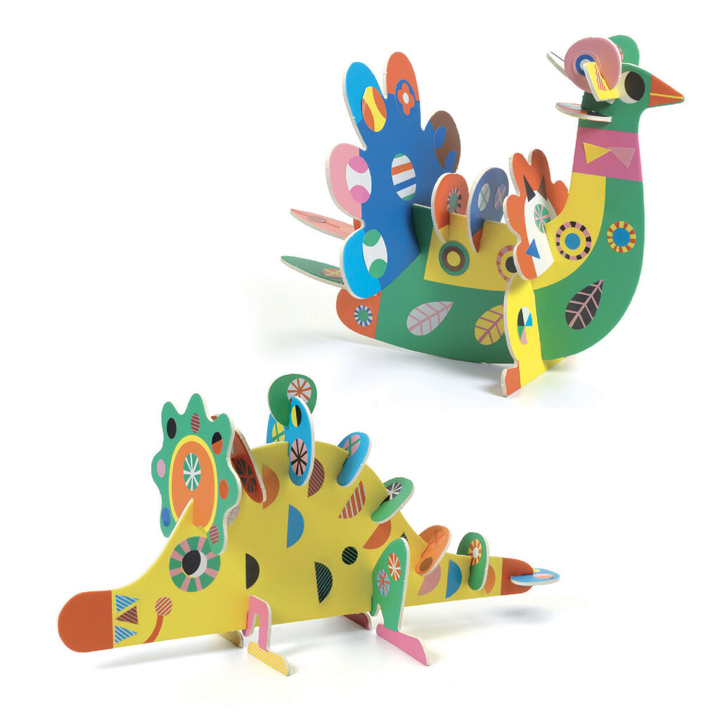 Paperitaidesarja - Kolme 3D eläintä, DJECO DJ08983 hinta ja tiedot | Kehittävät lelut | hobbyhall.fi