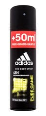 Adidas Pure Game Spray deodorantti 200 ml hinta ja tiedot | Adidas Hajuvedet ja kosmetiikka | hobbyhall.fi