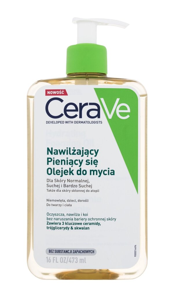 Kosteuttava puhdistava kasvoöljy CeraVe 473 ml hinta ja tiedot | Kasvojen puhdistusaineet | hobbyhall.fi