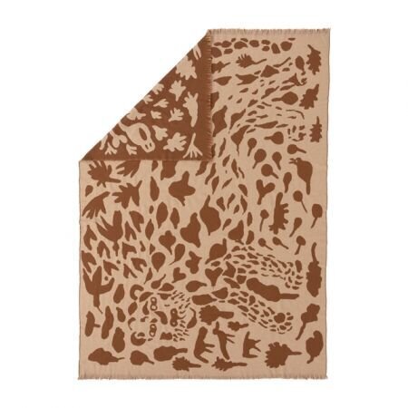 Iittala pliseerattu OTC Cheetah ruskea, 180x130 cm, 180x130 cm. hinta ja tiedot | Päiväpeitot ja huovat | hobbyhall.fi