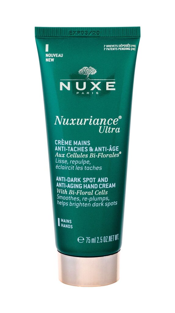 NUXE Nuxuriance Ultra Anti-Dark Spot And Anti-Aging Hand Cream käsivoide 75 ml hinta ja tiedot | Vartalovoiteet ja -emulsiot | hobbyhall.fi