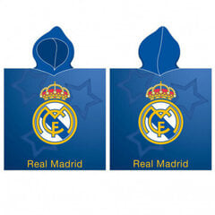 Lasten kaksipuolinen pyyhe-poncho hupulla Real Madrid Poncho, 55x110 cm hinta ja tiedot | Pyyhkeet | hobbyhall.fi