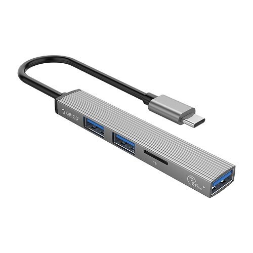 Orico USB Type-C -keskitin, jossa 2 x USB 2.0, 1 x USB 3.0 ja TF-korttipaikka hinta ja tiedot | Adapterit | hobbyhall.fi