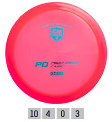 Kiekkogolfkiekko Distance Driver C-LINE PD Vaaleanpunainen hinta ja tiedot | Frisbeegolf | hobbyhall.fi