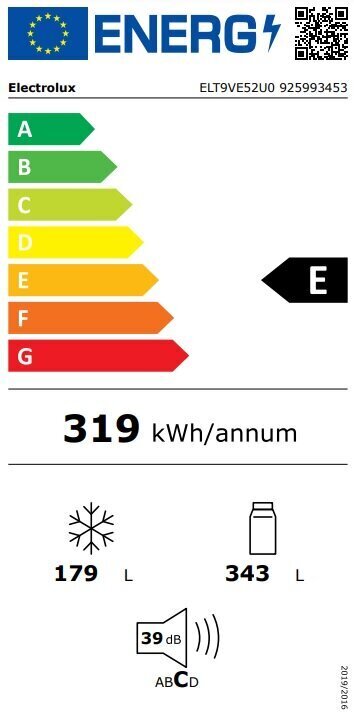 Electrolux ELT9VE52U0 hinta ja tiedot | Jääkaapit | hobbyhall.fi