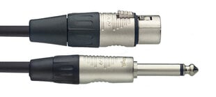 Äänikaapeli Stagg REAN XLR /f - 6.35mm Jack TS 10m hinta ja tiedot | Kaapelit ja adapterit | hobbyhall.fi