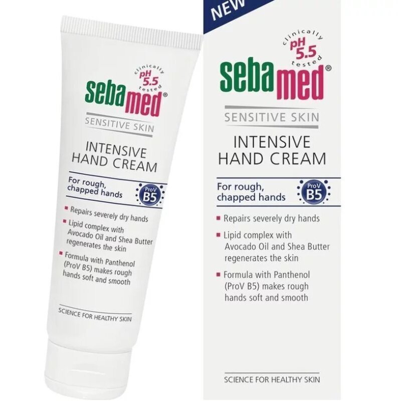 SebaMed Sensitive Skin Intensive käsivoide 75 ml hinta ja tiedot | Vartalovoiteet ja -emulsiot | hobbyhall.fi