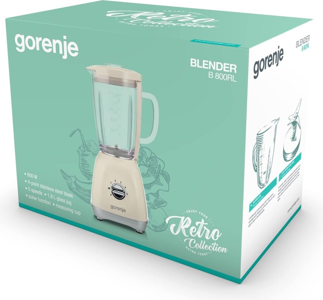 Gorenje B800RL hinta ja tiedot | Tehosekoittimet | hobbyhall.fi