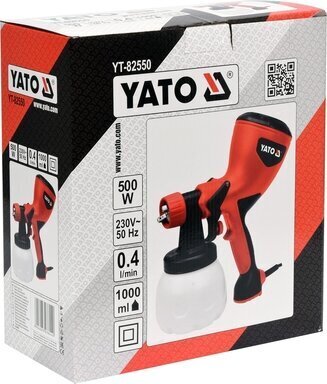 Sähköruisku 500W Yato (YT-82550) hinta ja tiedot | Maaliruiskut | hobbyhall.fi