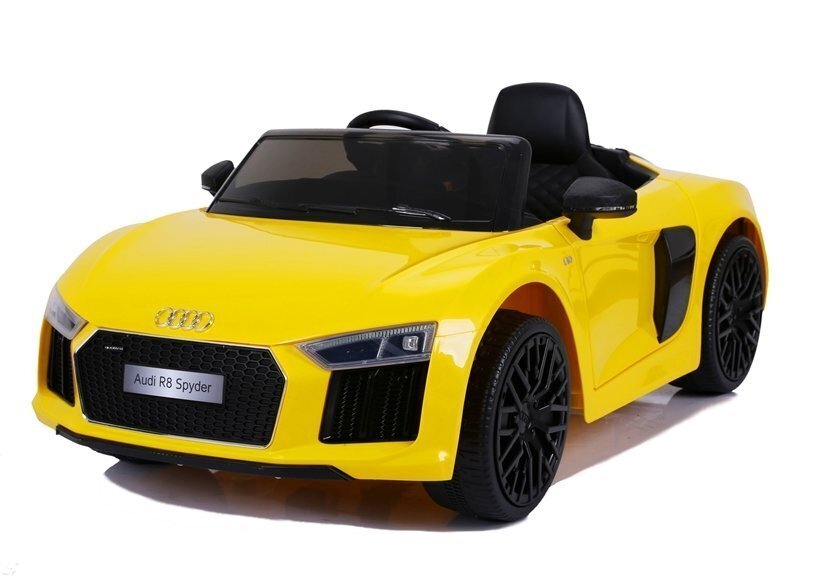 Yksipaikkainen sähköauto lapsille Big Audi R8 JJ2198, keltainen hinta ja tiedot | Lasten sähköautot | hobbyhall.fi