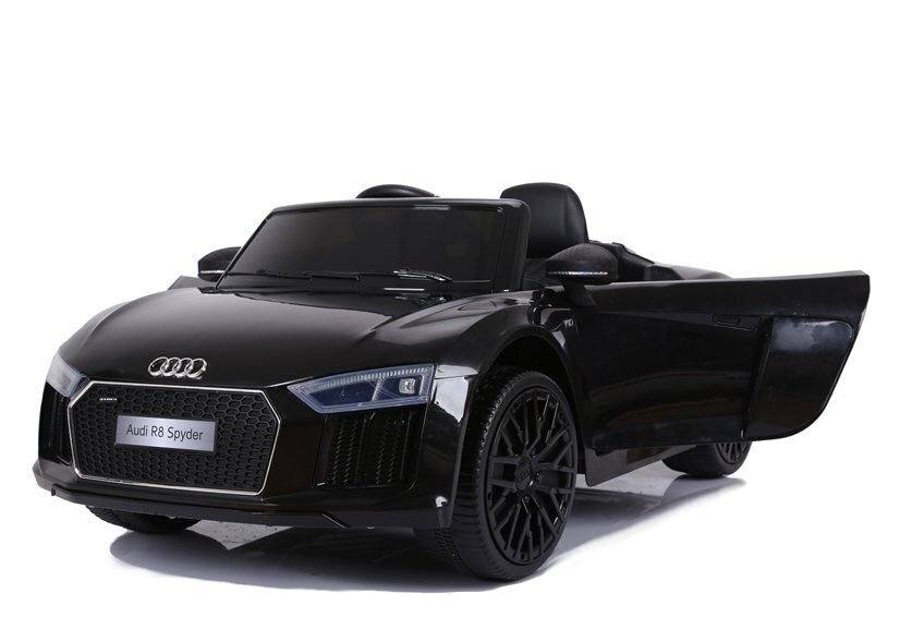 Yksipaikkainen sähköauto lapsille Big Audi R8 JJ2198, musta hinta ja tiedot | Lasten sähköautot | hobbyhall.fi