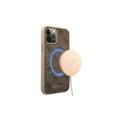 Guess kotelo iPhone 13 6,1" GUHMP13MG4GB brown hard case 4G Collection Magsafe hinta ja tiedot | Puhelimen kuoret ja kotelot | hobbyhall.fi