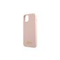 Guess kotelo iPhone 13 6,1" GUHMP13MLSLMGLP light pink hard case Silicone Script Gold Logo Magsafe hinta ja tiedot | Puhelimen kuoret ja kotelot | hobbyhall.fi