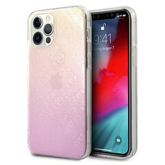 Guess kotelo iPhone 12/12 Pro 6.1" GUHCP12M3D4GGGPG pink hard case 3D Raised 4G Gradient hinta ja tiedot | Puhelimen kuoret ja kotelot | hobbyhall.fi