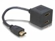 Adapteri Delock HDMI -> HDMI 2x hinta ja tiedot | Adapterit | hobbyhall.fi