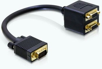 VGA-sovitin - 2x VGA hinta ja tiedot | Kaapelit ja adapterit | hobbyhall.fi