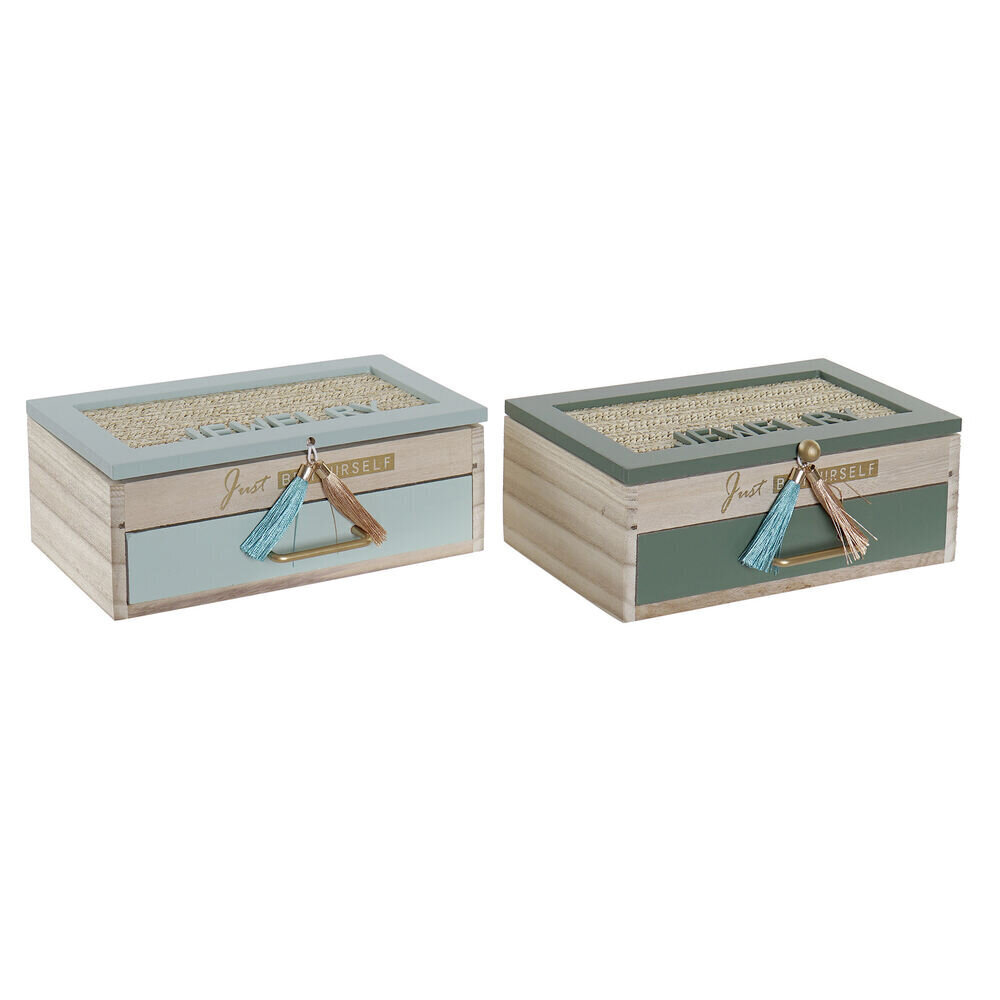 Laatikko DKD Home Decor, 22x12x8 cm, 2 kpl hinta ja tiedot | Säilytyslaatikot ja -korit | hobbyhall.fi