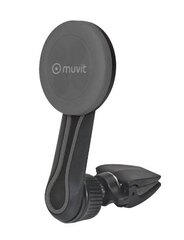 Airvent Car Holder Magnetic Deportee + Windshield -autoteline, 80mm by Muvit Black hinta ja tiedot | Puhelintelineet | hobbyhall.fi