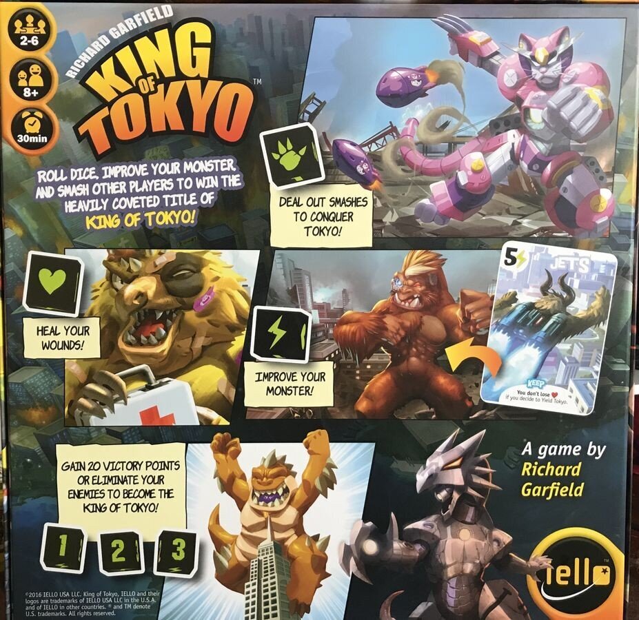 Lautapeli King of Tokyo, EN hinta ja tiedot | Lautapelit ja älypelit | hobbyhall.fi