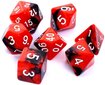 Lautapelin noppasarja Rebel RPG, punainen/musta hinta ja tiedot | Lautapelit ja älypelit | hobbyhall.fi