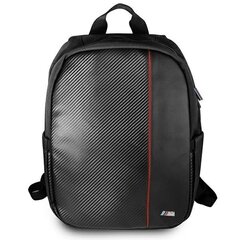 Backpack reppu 16-tuumainen BMW kannettava tietokone/tablet Black Carbon Red Stripe hinta ja tiedot | Tietokonelaukut | hobbyhall.fi
