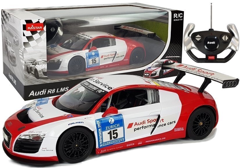 Kauko-ohjattava auto Audi R8 LMS White Red hinta 