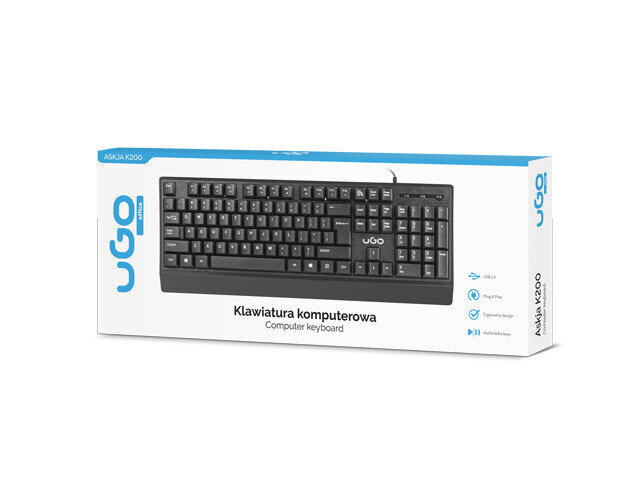 Ugo Askja K200 US hinta ja tiedot | Näppäimistöt | hobbyhall.fi