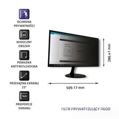 Qoltec 51057 display privacy filters 58.4 cm (23") hinta ja tiedot | Ei ole määritelty Näytöt ja kiinnikkeet | hobbyhall.fi