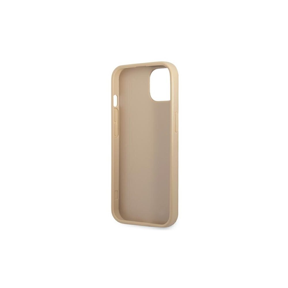 Guess kotelo iPhone 13 6.1" GUHCP13MPSATLE beige hard case Saffiano Triangle Logo hinta ja tiedot | Puhelimen kuoret ja kotelot | hobbyhall.fi