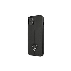 Guess kotelo iPhone 13 6,1" GUHCP13MPSATLK black hard case Saffiano Triangle Logo hinta ja tiedot | Puhelimen kuoret ja kotelot | hobbyhall.fi