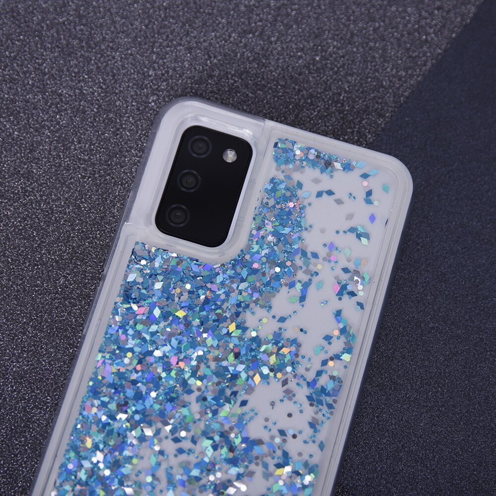 Liquid Sparkle TPU kotelo Samsung Galaxy A32 4G sininen hinta ja tiedot | Puhelimen kuoret ja kotelot | hobbyhall.fi