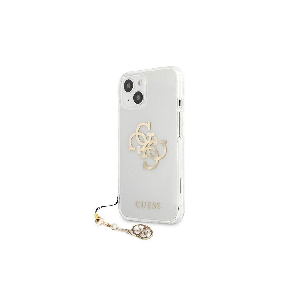 Guess kotelo iPhone 13 Mini 5,4" GUHCP13SKS4GGO transparent hard case 4G Gold Charms Collection hinta ja tiedot | Puhelimen kuoret ja kotelot | hobbyhall.fi