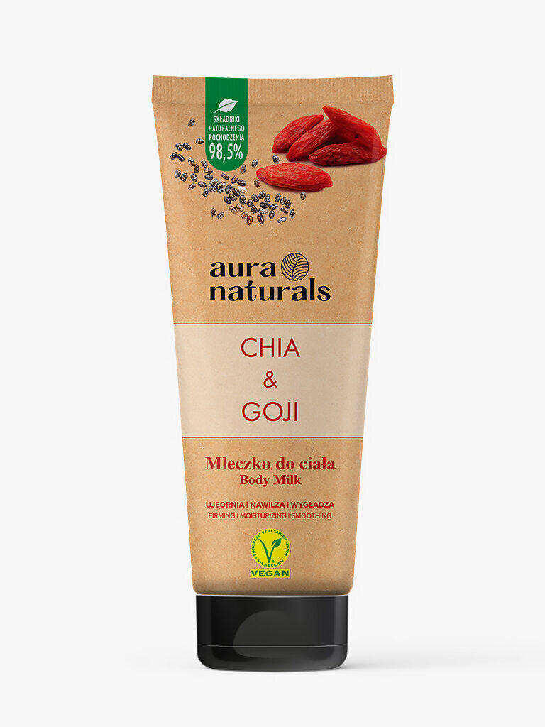 Aura Naturals Chia &amp; Goji -vartaloemulsio, 200 ml hinta ja tiedot | Vartalovoiteet ja -emulsiot | hobbyhall.fi