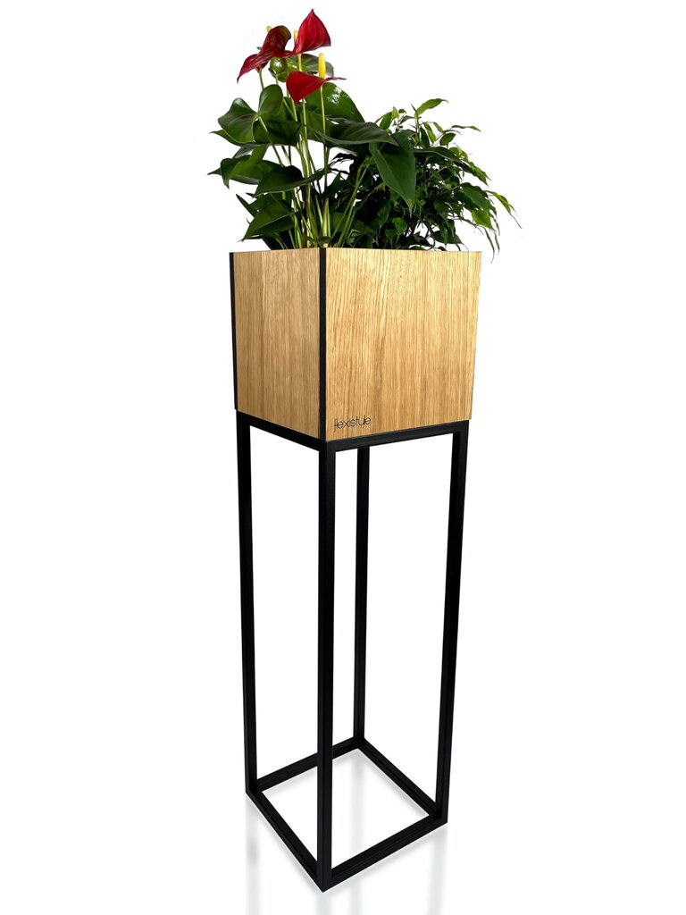 Kukkaruukku - Loft Fiorino tammi 22x22x80cm hinta ja tiedot | Kukkatelineet ja kukkapöydät | hobbyhall.fi