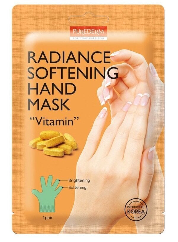 Purederm Radiance Softening Hand Mask “Vitamin” hoitonaamio käsille 1 paria hinta ja tiedot | Vartalovoiteet ja -emulsiot | hobbyhall.fi