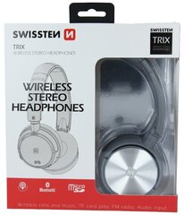 Swissten Trix Bluetooth 4.2 Headphones with FM / AUX / MicroSD / Grey hinta ja tiedot | Kuulokkeet | hobbyhall.fi