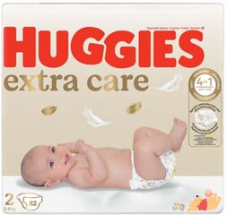 Vaipat HUGGIES ELITE SOFT 2 (4-6 kg) NEWBORN, MEGA 82 kpl hinta ja tiedot | Huggies Vauvan hoito | hobbyhall.fi